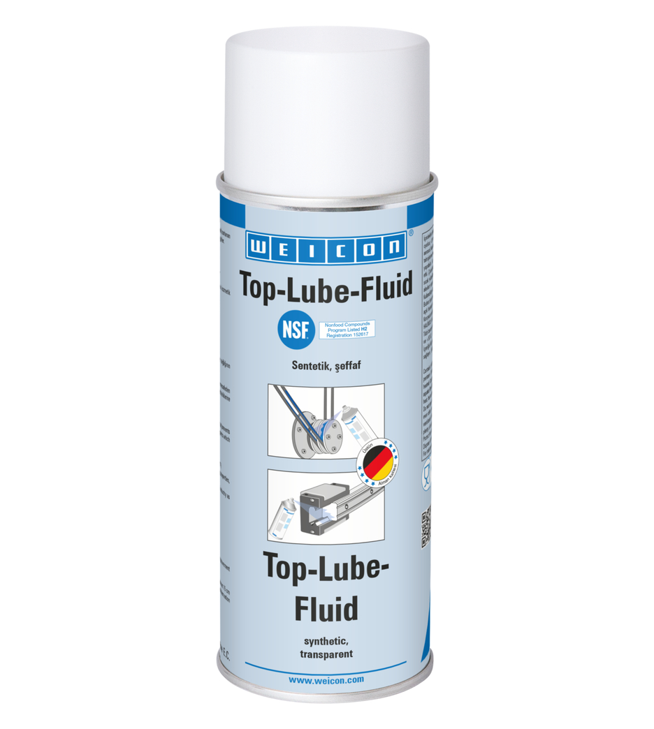 Top-Lub-Fluid | Gıda sektörü için NSF H2 onaylı, sentetik yapıştırıcı yağlayıcı
