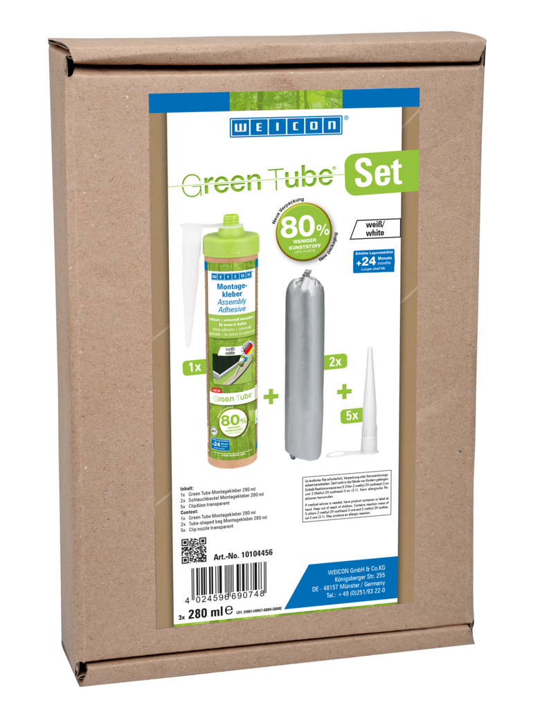 WEICON Green Tube Montaj Yapıştırıcısı | İç ve dış mekan kullanımı için güçlü üniversal yapıştırıcı