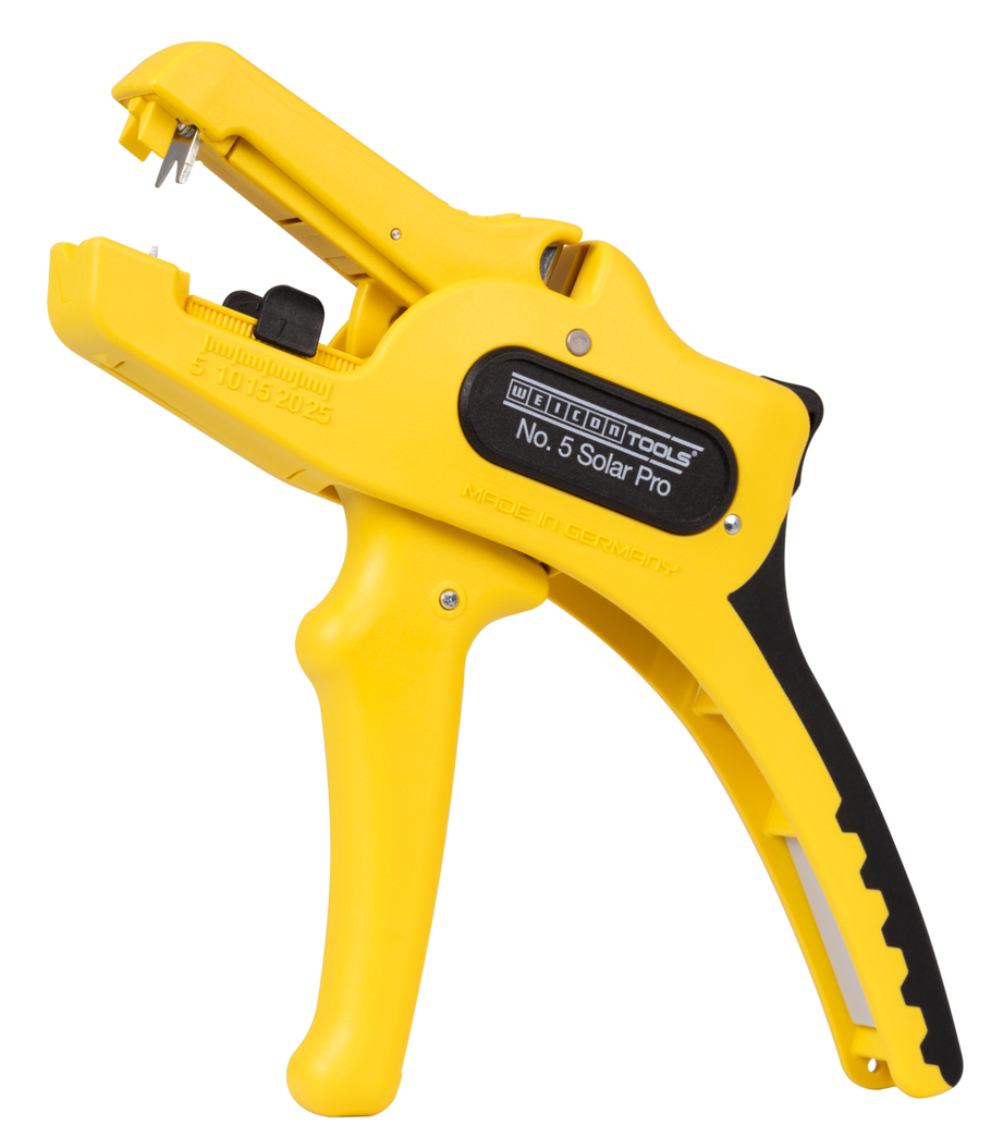 Kablo Sıyırma Pensesi No. 5 Solar Pro | 1,5 - 10 mm² olan yaygın fotovoltaik kabloların sıyrılması ve soyulması için Kablo Sıyırma Pensesi No. 5 Solar Pro | 1,5 - 10 mm² olan yaygın fotovoltaik kabloların sıyrılması ve soyulması için