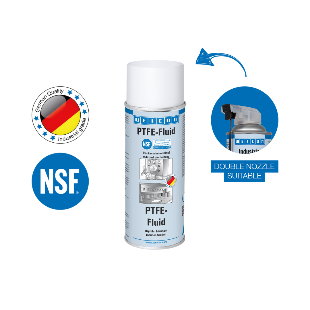 PTFE-Fluid | Gıda sektörü için NSF H2 onaylı, gres içermeyen kuru yağ