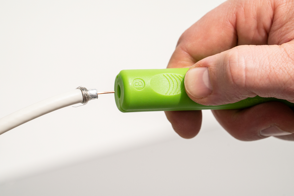 Coax Soyucu No. 2 Green Line | Koaksiyel kabloları soymak ve sıyırmak için sürdürülebilir sıyırma aleti I Çalışma aralığı 4,8 - 7,5 mm Ø