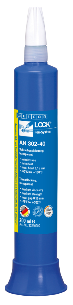 WEICONLOCK® AN 302-40 Cıvata Sabitleyici | Orta mukavemet, DVGW onaylı