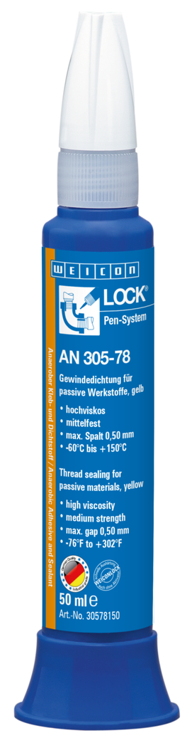 WEICONLOCK® AN 305-78 Boru ve Dişli Sızdırmazlık Malzemesi | Pasif malzemeler için, orta mukavemetli, içme suyu onaylı