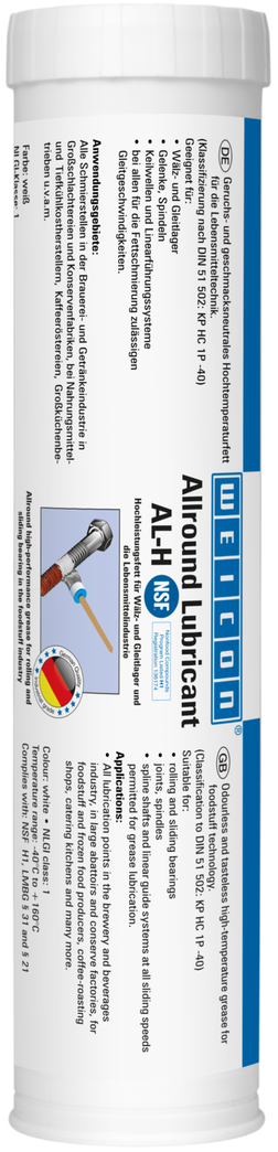 AL-H Yüksek Performanslı Gres | Gıdaya uygun yüksek sıcaklık gresi