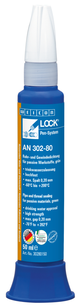 WEICONLOCK® AN 302-80 Boru ve Dişli Sızdırmazlık Malzemesi | Pasif malzemeler için, yüksek mukavemet