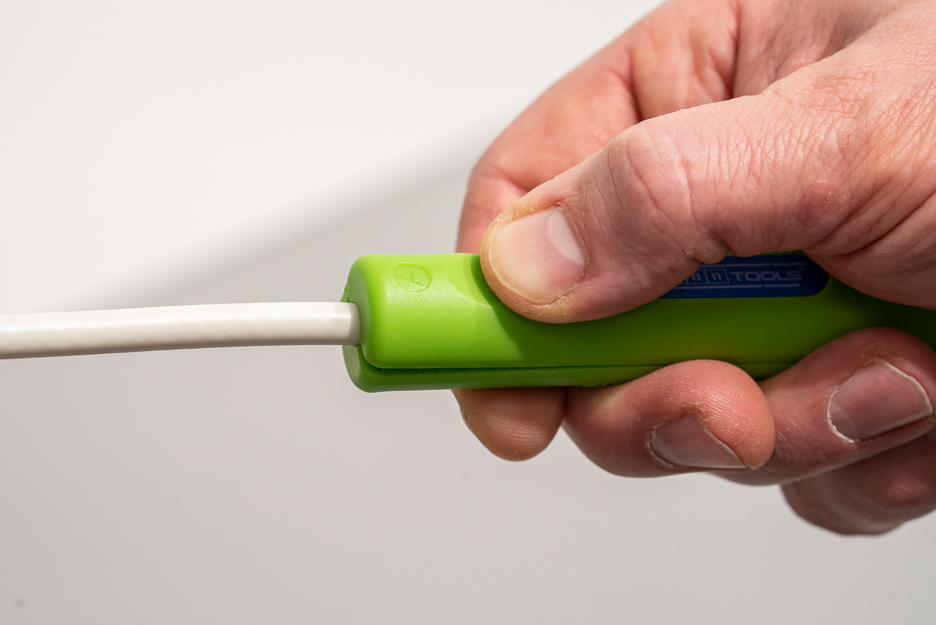 Coax Soyucu No. 2 Green Line | Koaksiyel kabloları soymak ve sıyırmak için sürdürülebilir sıyırma aleti I Çalışma aralığı 4,8 - 7,5 mm Ø